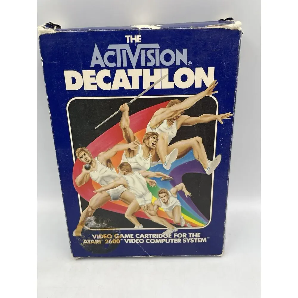 ACTIVISION DECATHLON (Atari 2600) Game & Box